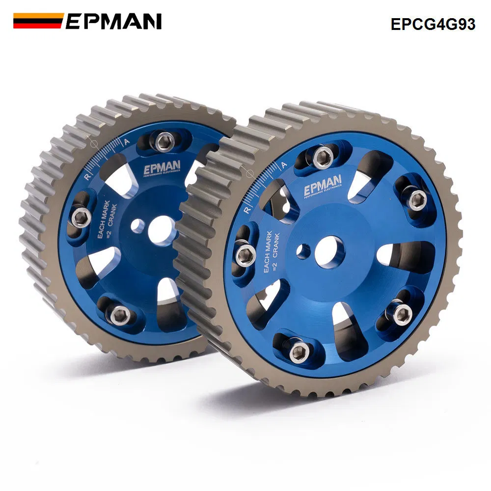 Epman 2PCS Adjustable Cam Gears Timing Gear Pulley Kit for Mitsubishi 4G93 Dohc Engine 93-01 Epcg4g93