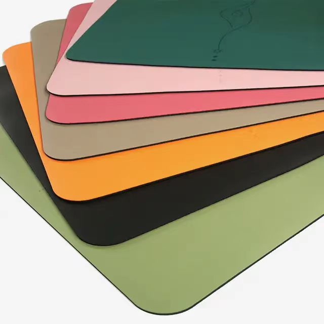 PU Mat Custom Logo Printed Durable Non Slip Rubber Round Yoga Mat