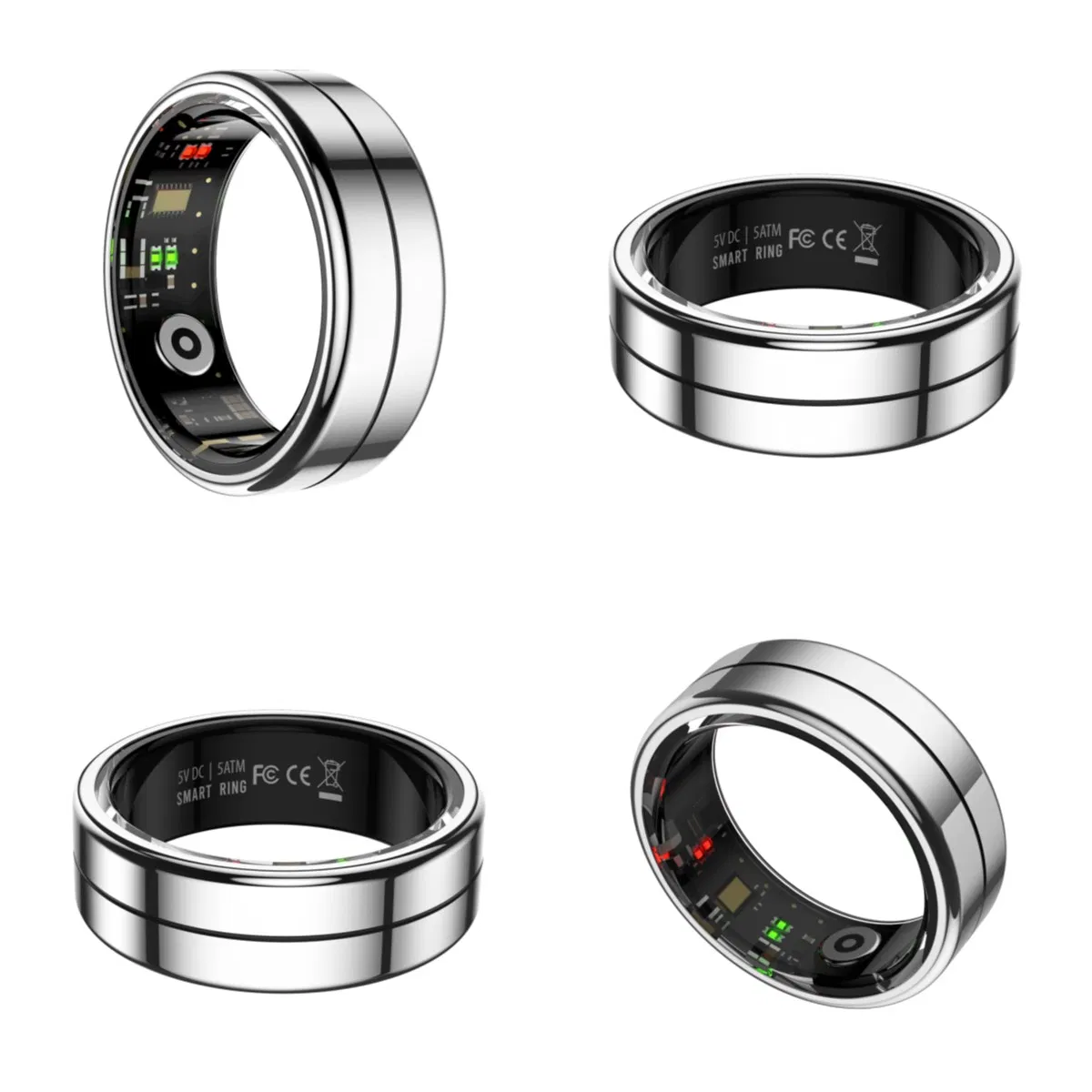 Outdoor Tracking Wellness Fitness Tracker APP Control Smart Sleek Tech Ring Sports Heart Rate Monitor