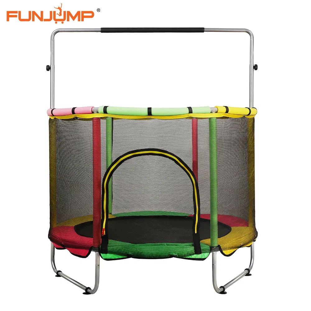 Funjump 55inch Children Gift Outdoor Indoor Kids/Child Fitness Mini Jumping Trampoline with Safety Net for Sale