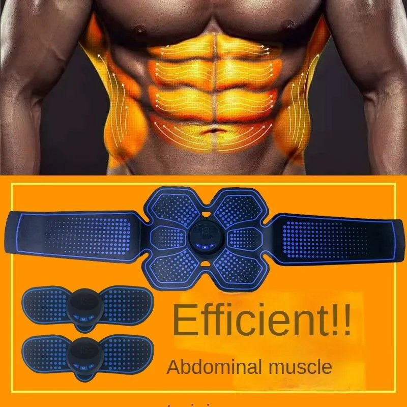 EMS Muscle Stimulator Machine ABS Stimulator Portable Abdominal Toning Belt Weight Loss Massager Fitness Workout Equipment