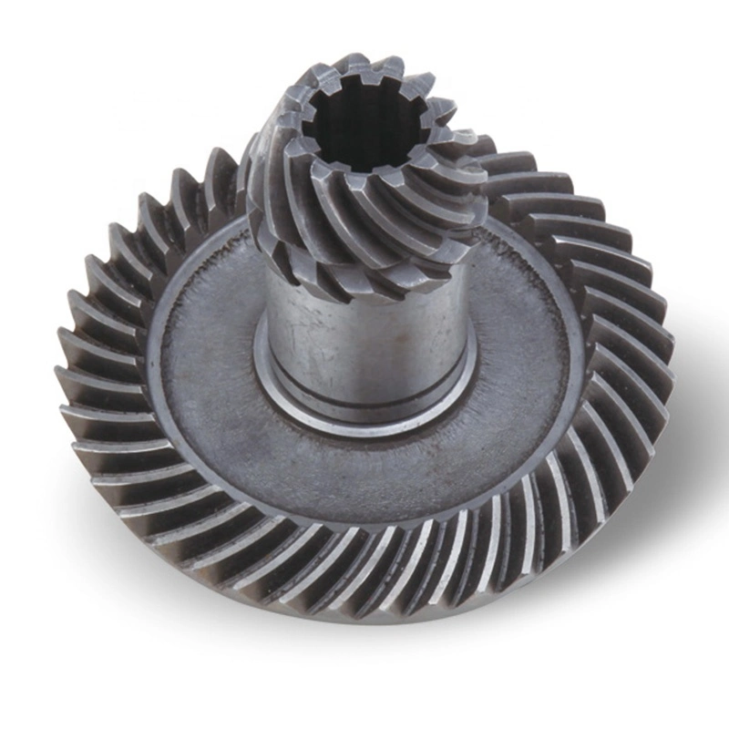 Spiral Bevel Gear Grinding Ratio Calculation Adjustable Table Driven Technology Light Weight Helical Customized Pinion Spiral Stainless Steel