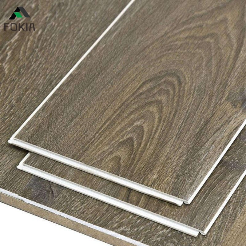 Spc Plank Wood Grain Plastic Composite Flooring UV Coating Click Lock Edge 100% Waterproof Rigid Core for Home Office Gym PVC Rigid Vinyl Flooring