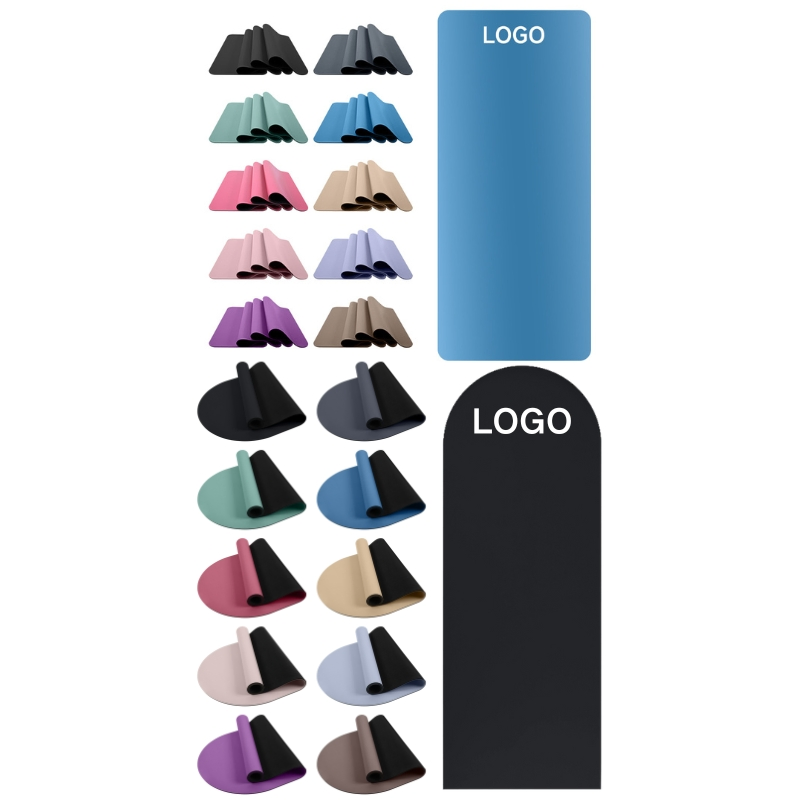 Wholesale High Quality Eco Friendly Black Gold Stamp Print Alignment Arch PU Rubber Yoga Mat