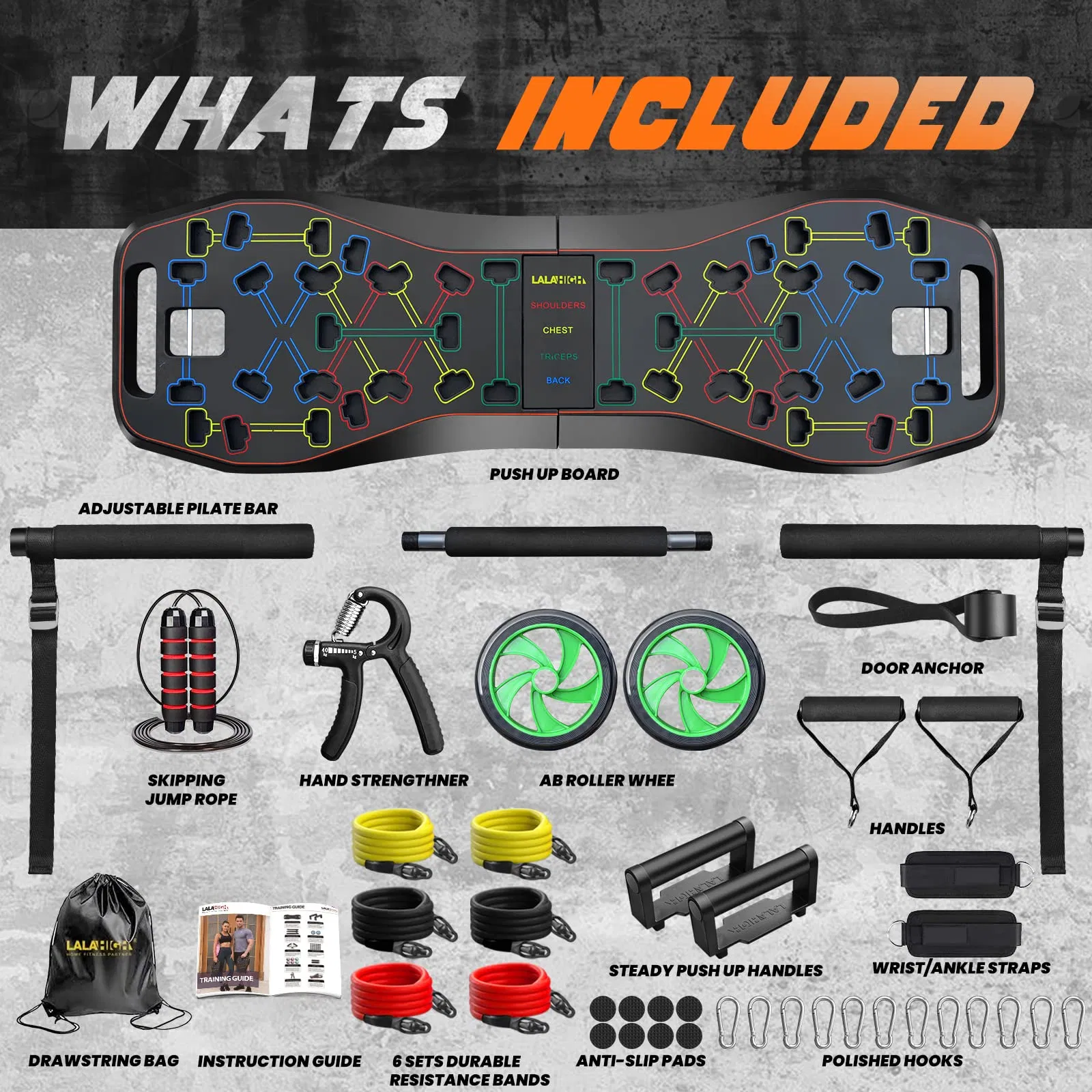 Factory Price Portable Multi-Function Body Building Home Gym Sport Strength Fitness Training Workouts Sports Equipment Push up Board Bars