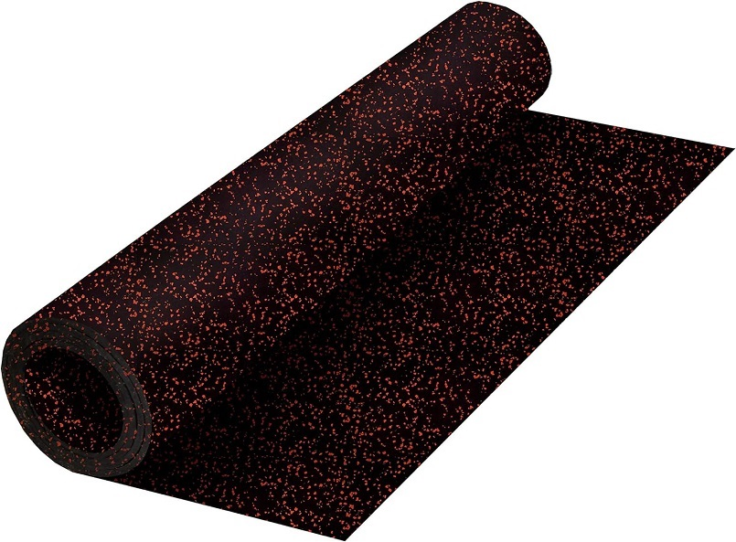 3/8in (9mm) Thick Solid Black Heavy Duty Rubber Rolls, Protective Exercise Mats, Home Gym Rubber Flooring