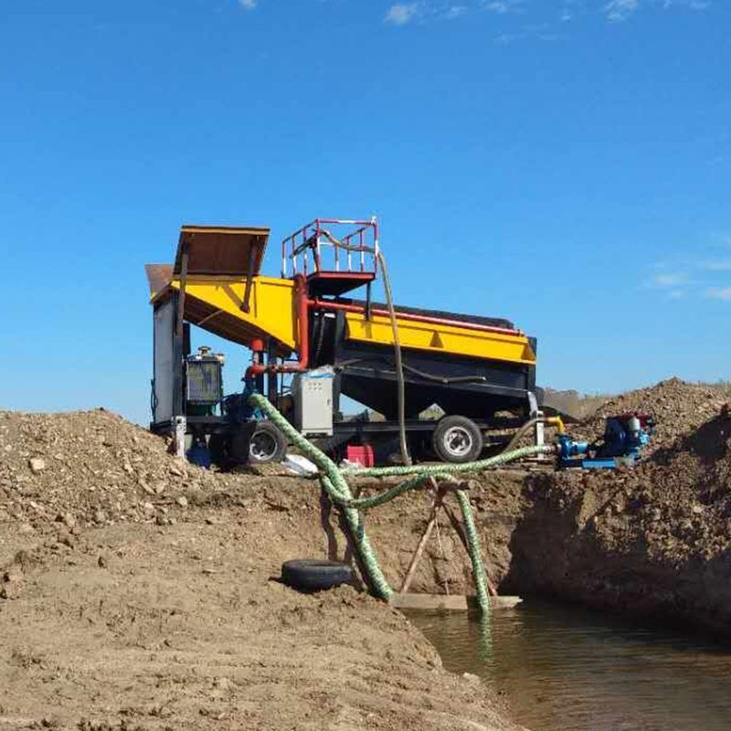 10 T/H High Recovery Alluvial Gold Washing Plant Mobile Small Gold Scale Trommel Screen Mining Machine