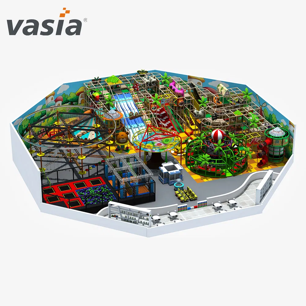 Commercial Plastic Soft Indoor/Outdoor Amusement Playground Sports Fitness/Gym Park Trampoline Equipment for Children/Kids