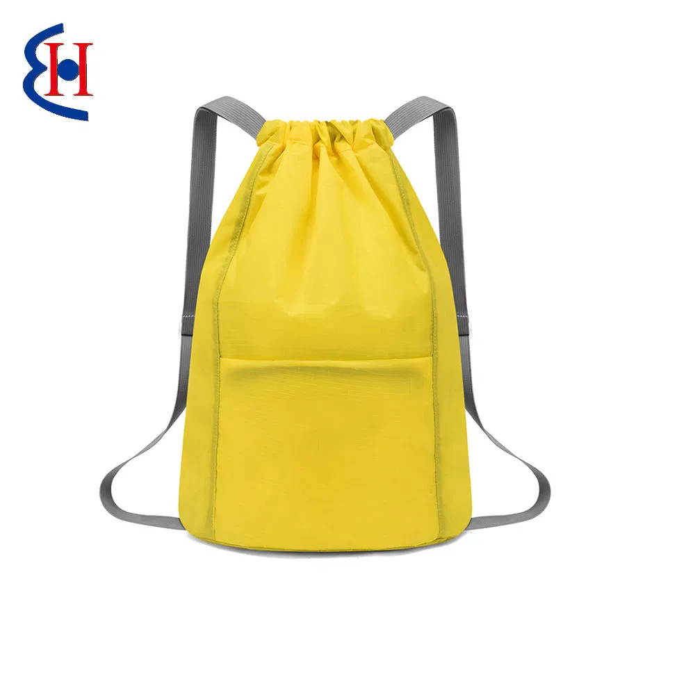 Custom Large Capacity Shoulder Waterproof Portable Swimming Sports for Yoga Fitness Drawstring Backpacks