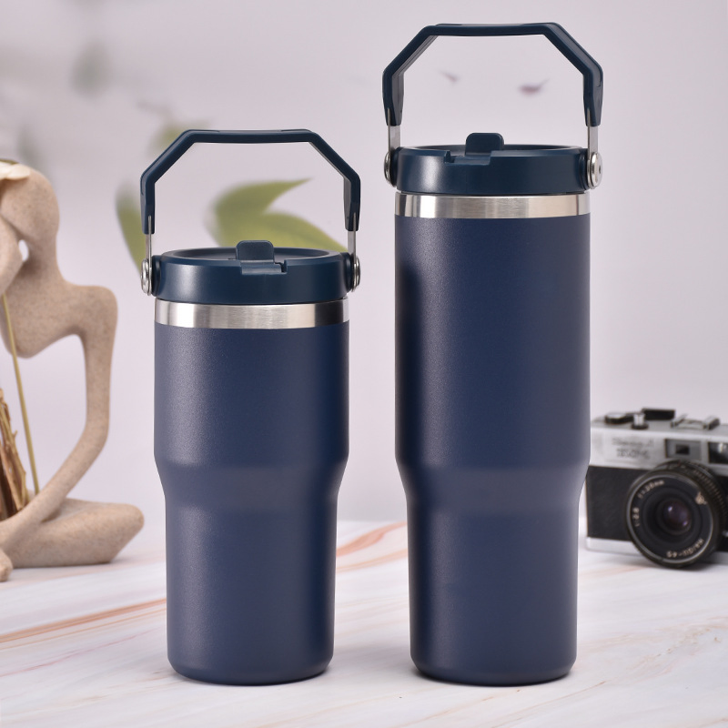Insulation Cup 304 Stainless Steel Sealed Straw Mug Handy Portable Outdoor Travel Car Sports Fitness Vacuum Cups