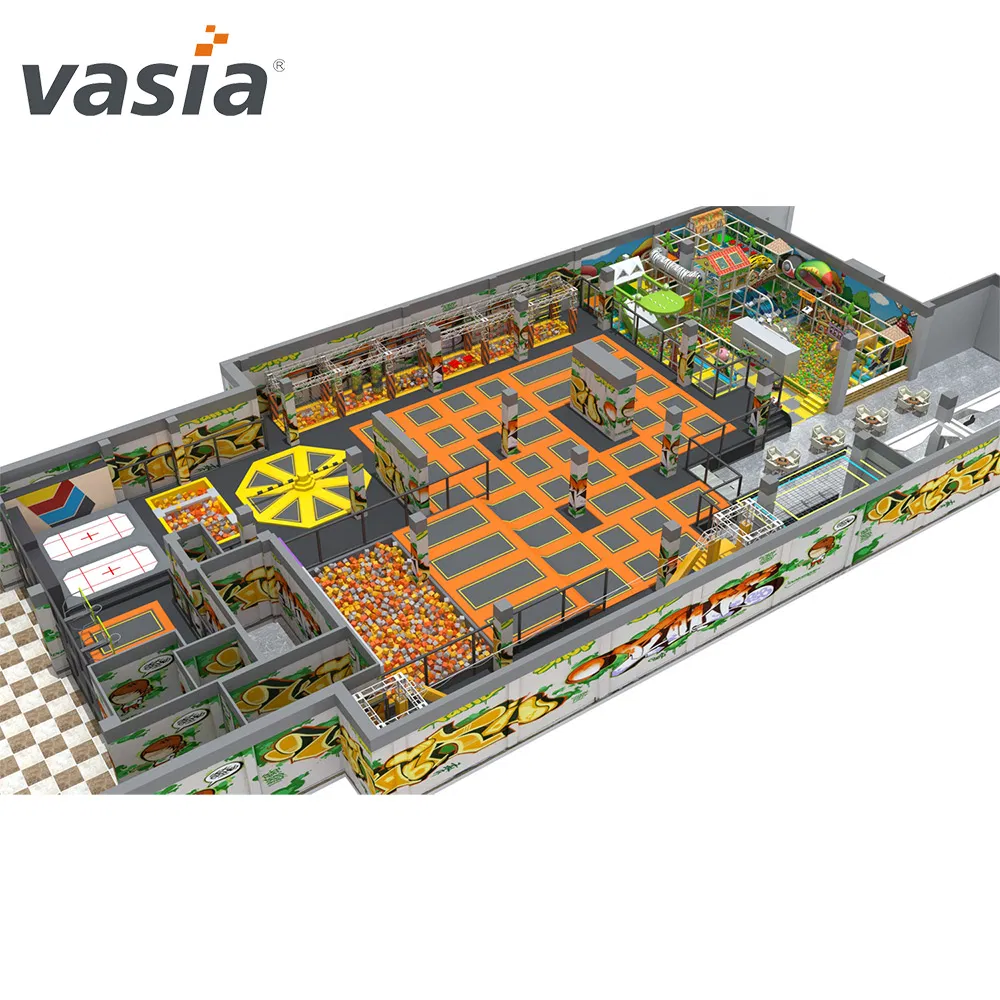 Professional Climbing Wall Colorful Children/Kids/Chlid Soft Play Games Jumping Indoor/Outdoor Bungee Fitness/Gym Trampoline