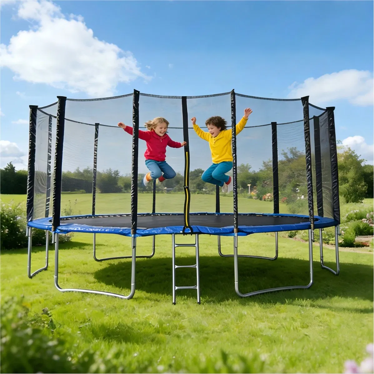 Funjump Professional Household 16FT Bungee Fitness Mini Round Adults Child/Kids Indoor Outdoor Jumping Trampoline for Sale