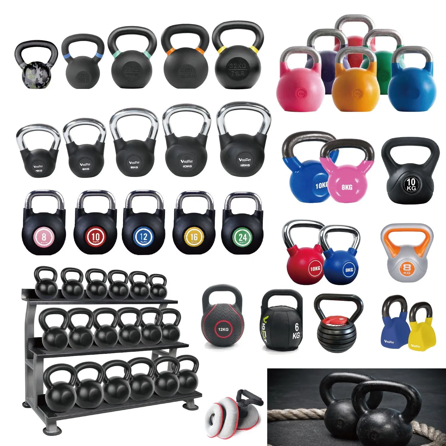 Vigfit High Quality Weightlifting Equipment for Home Training Center Gym Free Weights