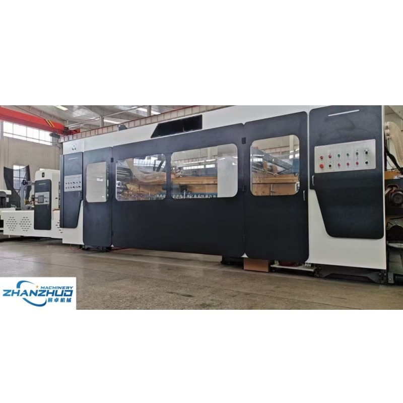 Double Servo Full Computer Control Independent Corrugated Cardboard Carton Printing Folding Gluing Strapping Machine with Automatic Lead Edge Stability