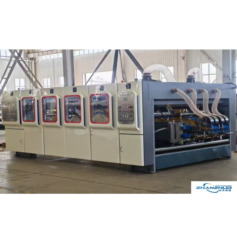 Double Servo Full Computer Control Independent Corrugated Cardboard Carton Printing Folding Gluing Strapping Machine with Automatic Lead Edge Stability