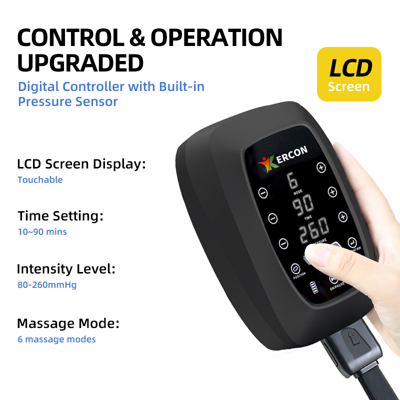 Pressotherapy Foot and Leg Massager Air Dvt Pump Compression Leg Massager Recovery Boots