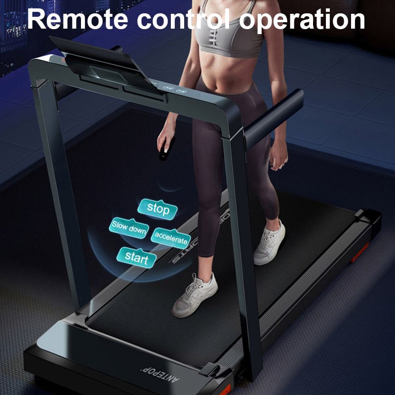 Home Gym Smart Fitness Exercise Treadmill Running Walking Pad LED Display Under Desk Multi Function Portable Running Machine Treadmills with Handle