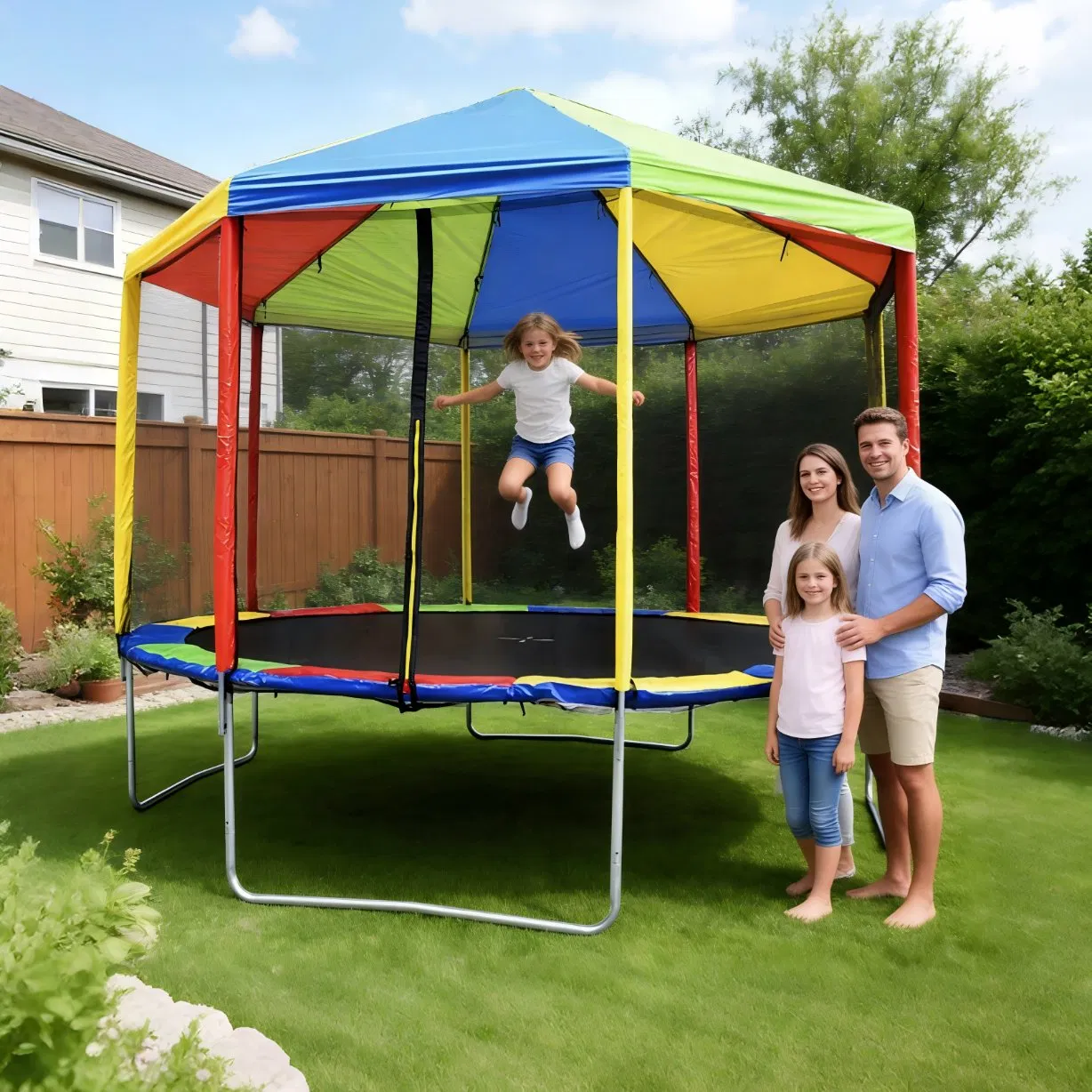 12FT 14FT Adults Outdoor Indoor Big Safety Garden Child/Kids Fitness Jumping Trampoline with Tent for Sale