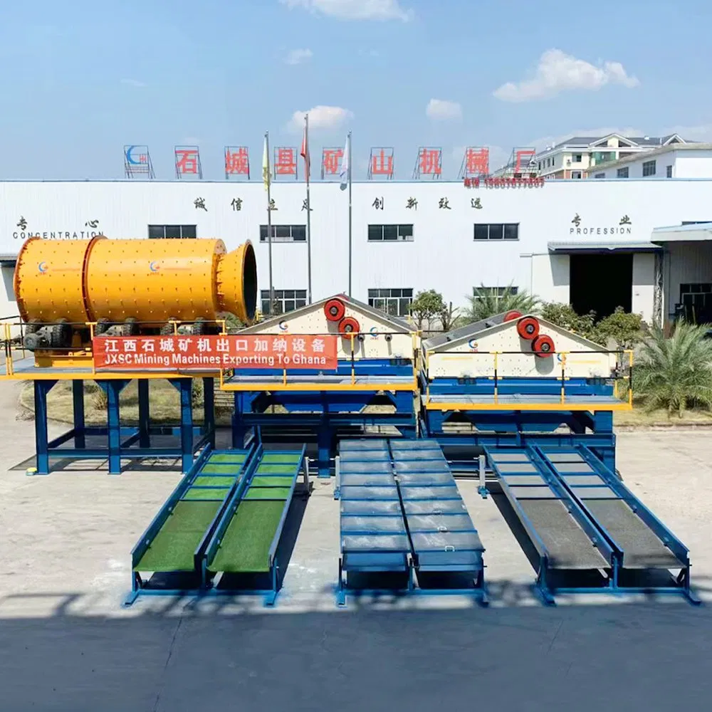 Factory Price Gold Turnkey Solutions Gold Recovery Concentrate Beneficiation Process Gravity Separator Alluvial Placer Gold Mining Ore Washing Processing Plant