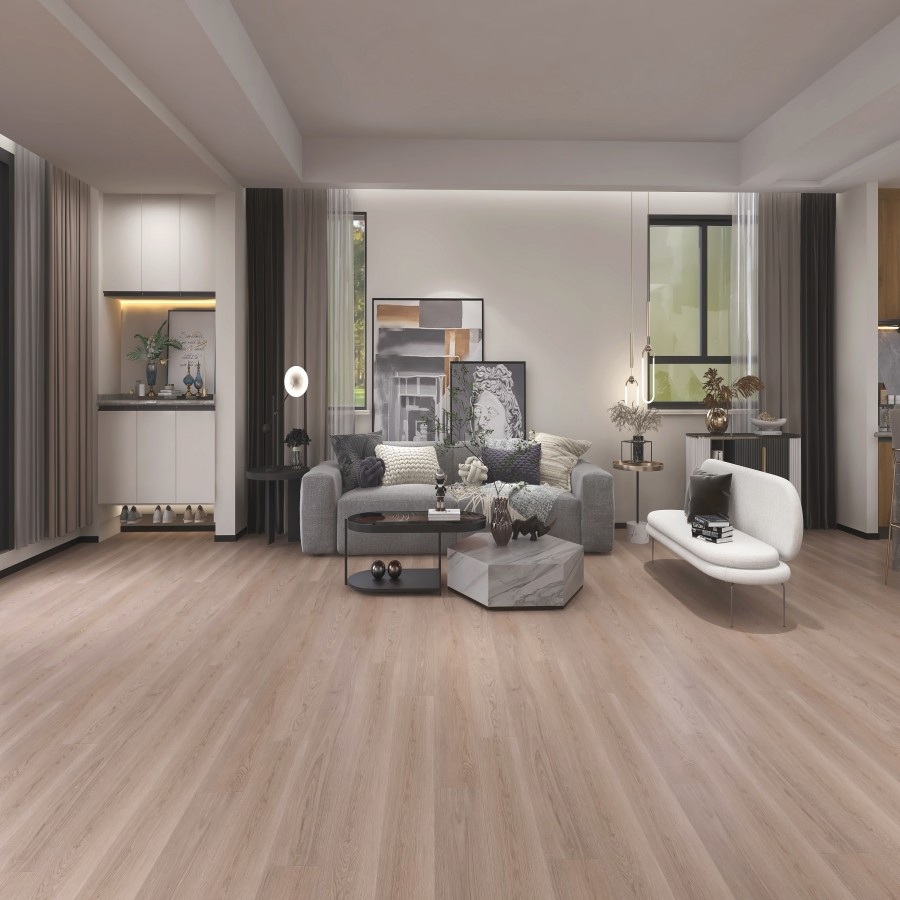 Waterproof 4.5mm/5.5mm Vinyl Floor Colors Low-Maintenance Vinyl Flooring Friendly for Home Gyms/Offices