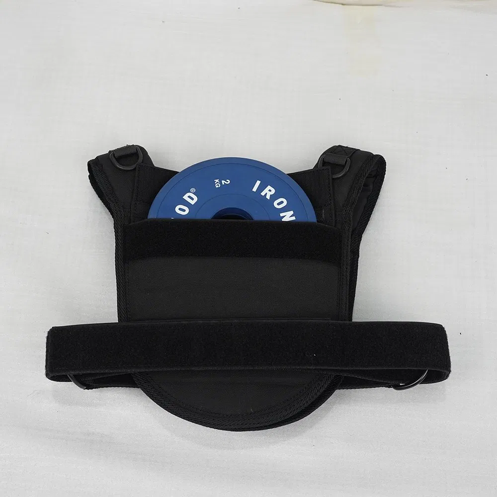 Black Durable Safety Body Building New Designed Weighted Vest with Bumper Plate