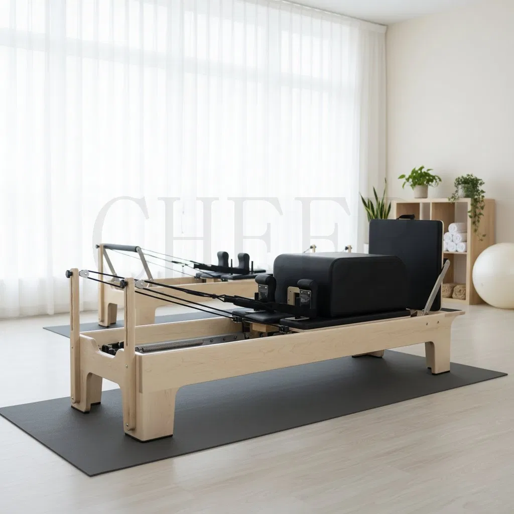 Strength Core Strengthening Multifunctional Pilates Equipment Set Core Bed Maple Wood Pilates Reformer for Pilates Yoga Studio