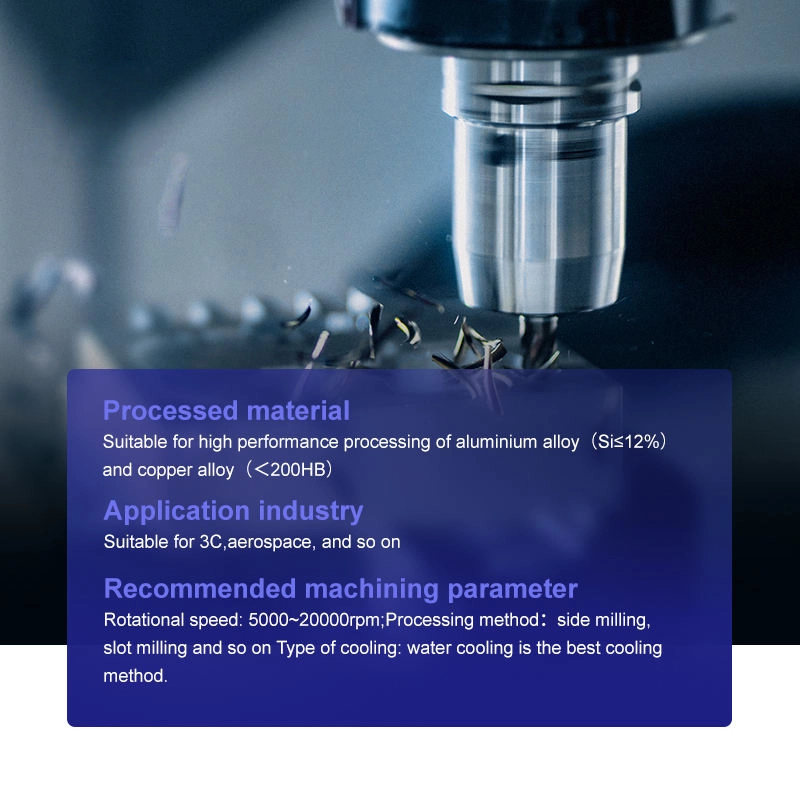 High Temperature Resistance 3-Flute Flat Slot Milling Tools U-Groove Dlc Coating Colorful Metal 580u Series End Mill