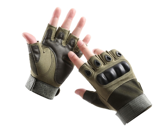 Outdoor Sport Workout Hunting Shooting Combat Half Finger Tactical Gloves