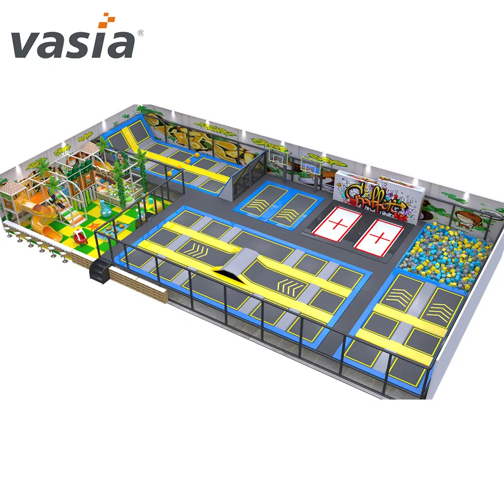 Professional Climbing Wall Colorful Children/Kids/Chlid Soft Play Games Jumping Indoor/Outdoor Bungee Fitness/Gym Trampoline