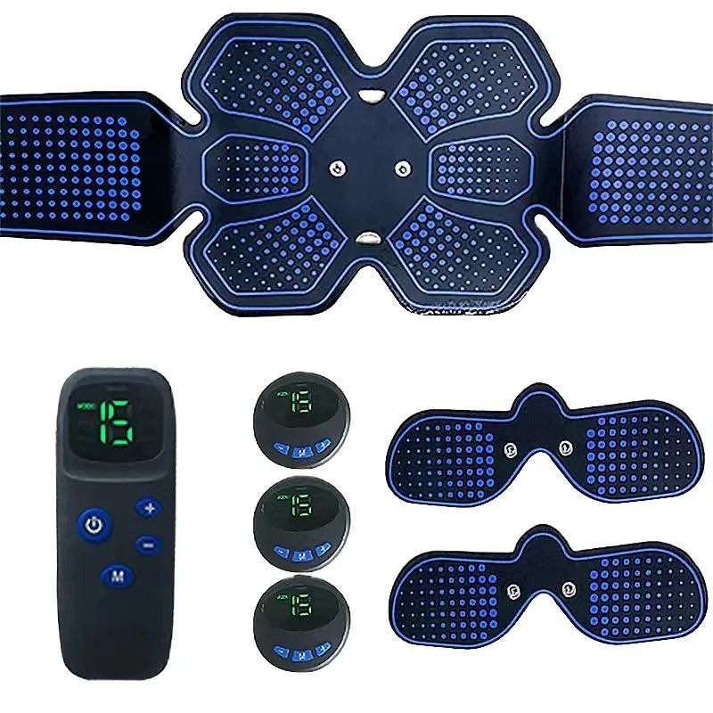 EMS Muscle Stimulator Machine ABS Stimulator Portable Abdominal Toning Belt Weight Loss Massager Fitness Workout Equipment