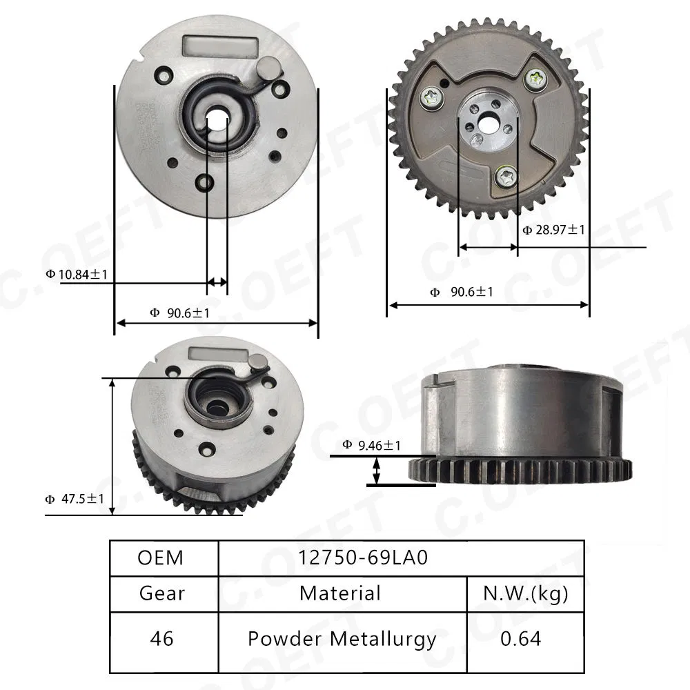 C. Oeft Automatic Engine Timing Camshaft Sprocket Adjustable Timing Gear 12750-69la0 for Suzuki