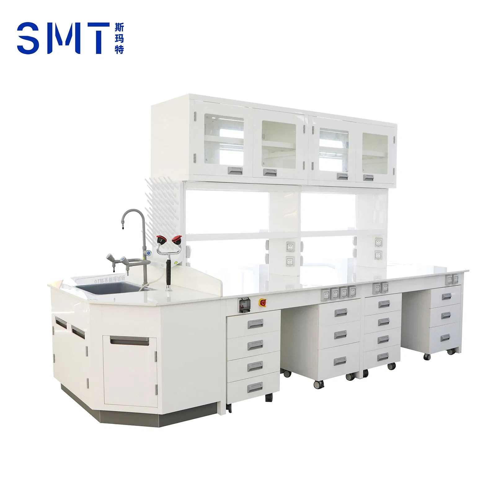 High Strength Chemical-Resistant PP Modular Mobile Customization Anti-Vibration Lab Workbench