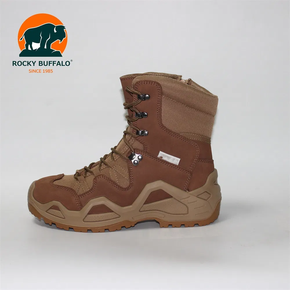 Rocky Buffalo Waterproof Outdoor Sport Breathable Sandy Desert Hiking Shoes with Side Zip Combat Boots