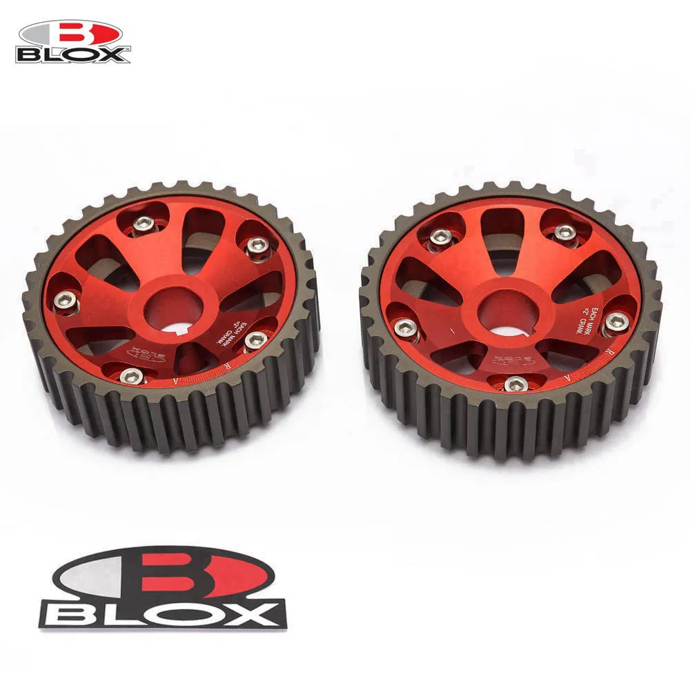 1 Pair/Unit Adjustable Cam Gears Alloy Timing Gear for Dohc B16 B17 B18 B20 B21 B-Series for Honda Civic (BLUE, RED) Tk-Cgb16