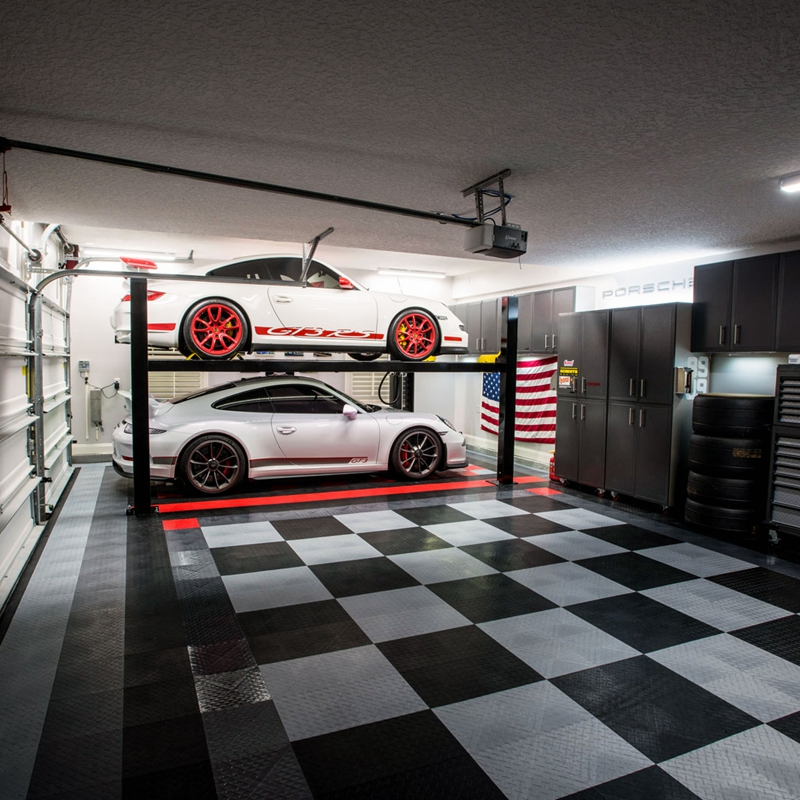 Interlocking Garage Floor Tile Durable Waterproof Non Slip Modular Flooring for Home Workshop and Gym