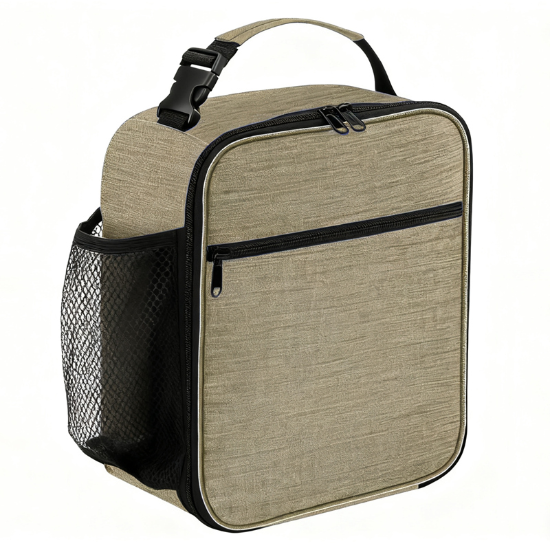 Grey Medium Fitness BPA Free PEVA Portable Office Insulated Cooler Lunch Bag