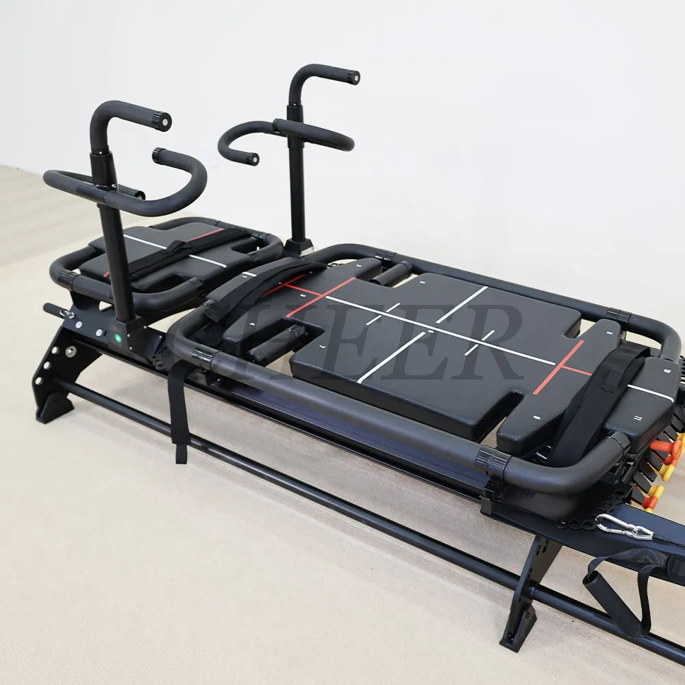 Portable Black Aluminum Reformer for Home Fitness and Body Sculpting