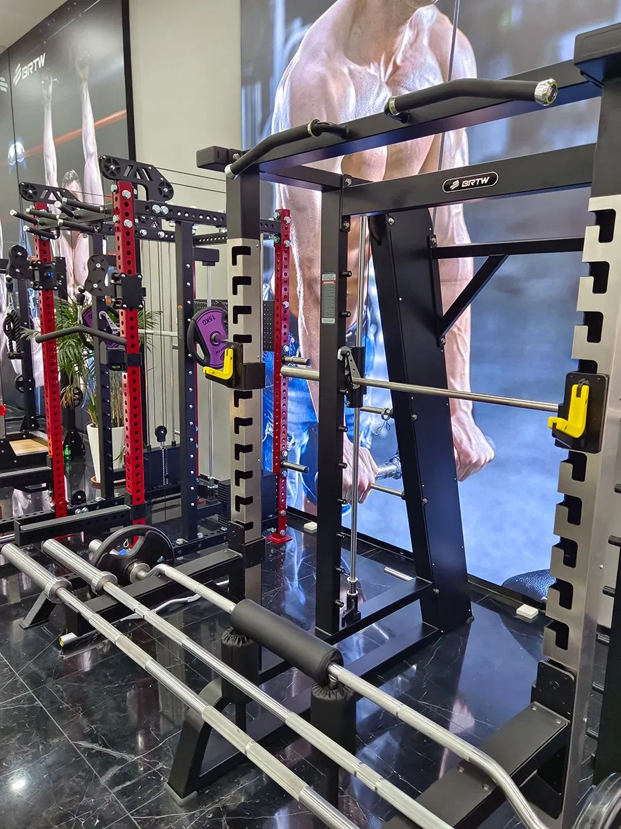 Commercial Power Cage Gym Fitness Exercise Equipment Functional Trainer Squat Rack Smith Machine Station