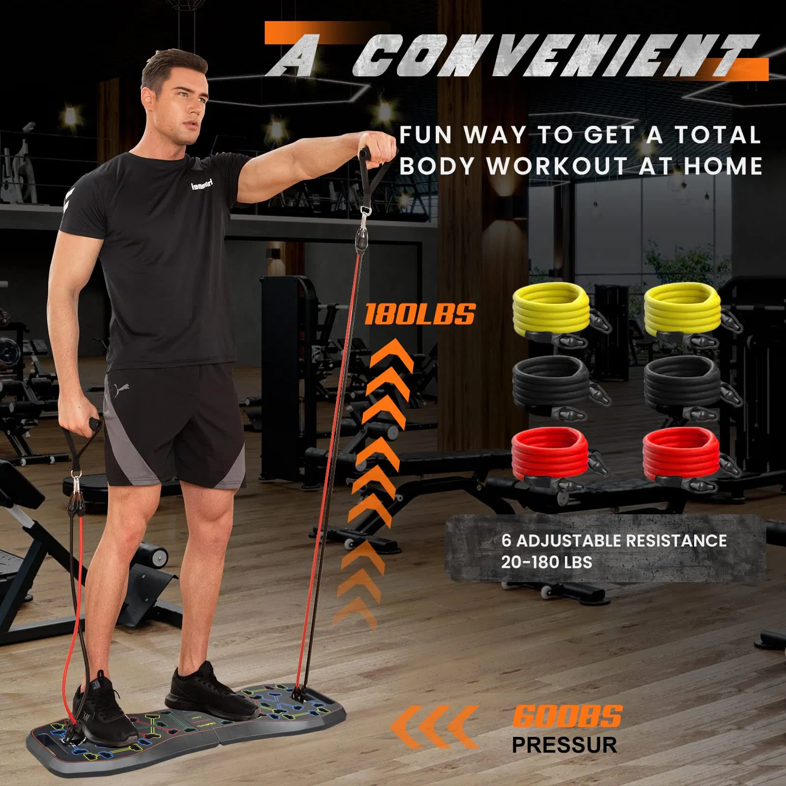 Factory Price Portable Multi-Function Body Building Home Gym Sport Strength Fitness Training Workouts Sports Equipment Push up Board Bars