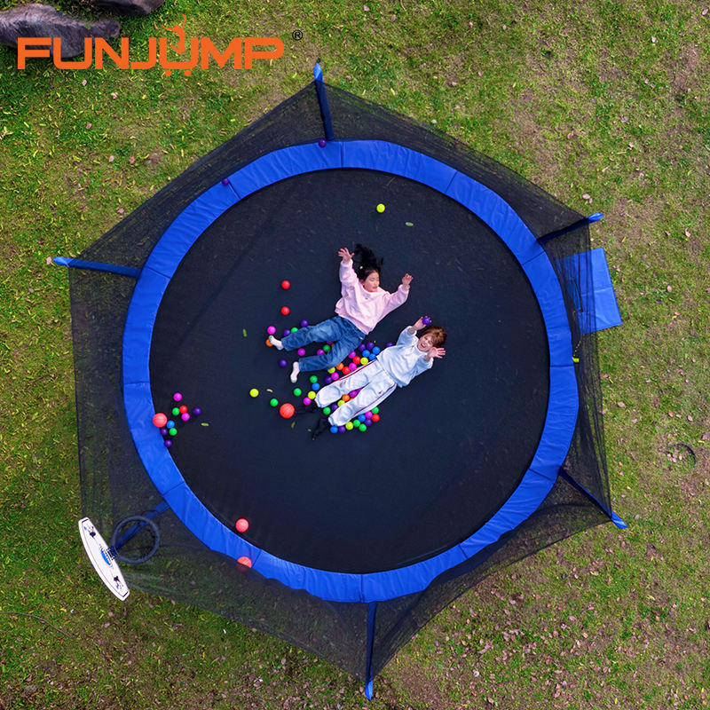 Funjump 14FT Outdoor Indoor Fitness Kid/Child Mini Bungee Jumping Trampoline with Safety Enclosure