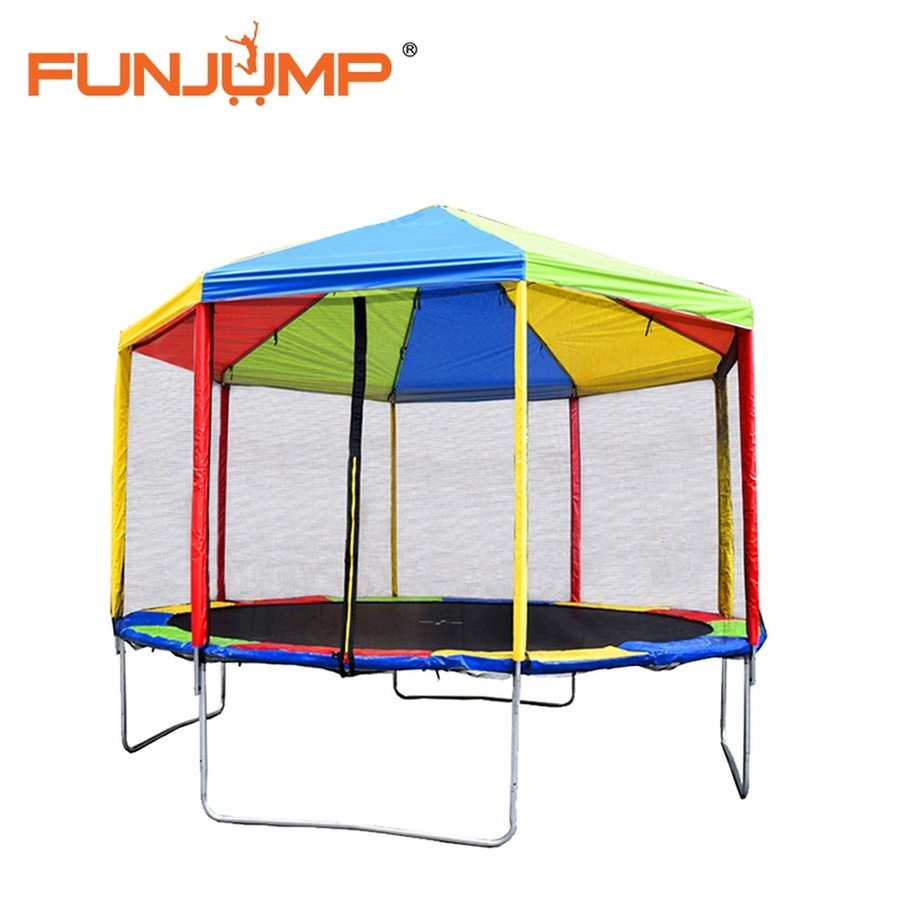 Funjump Professional Household 16FT Bungee Fitness Mini Round Adults Child/Kids Indoor Outdoor Jumping Trampoline for Sale