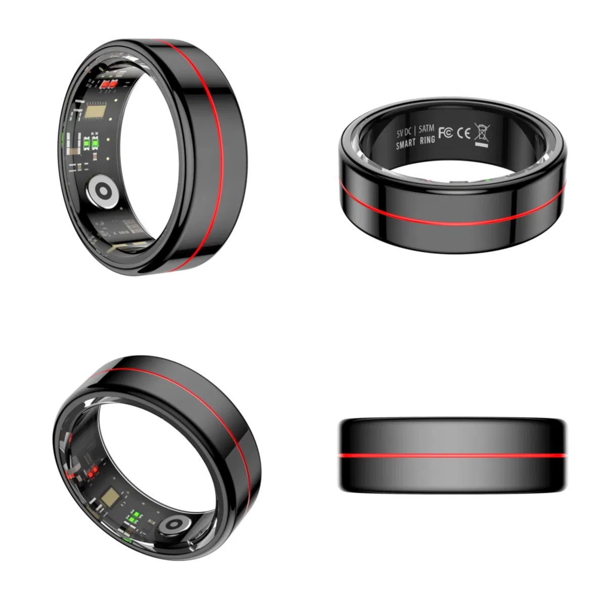 Outdoor Tracking Wellness Fitness Tracker APP Control Smart Sleek Tech Ring Sports Heart Rate Monitor