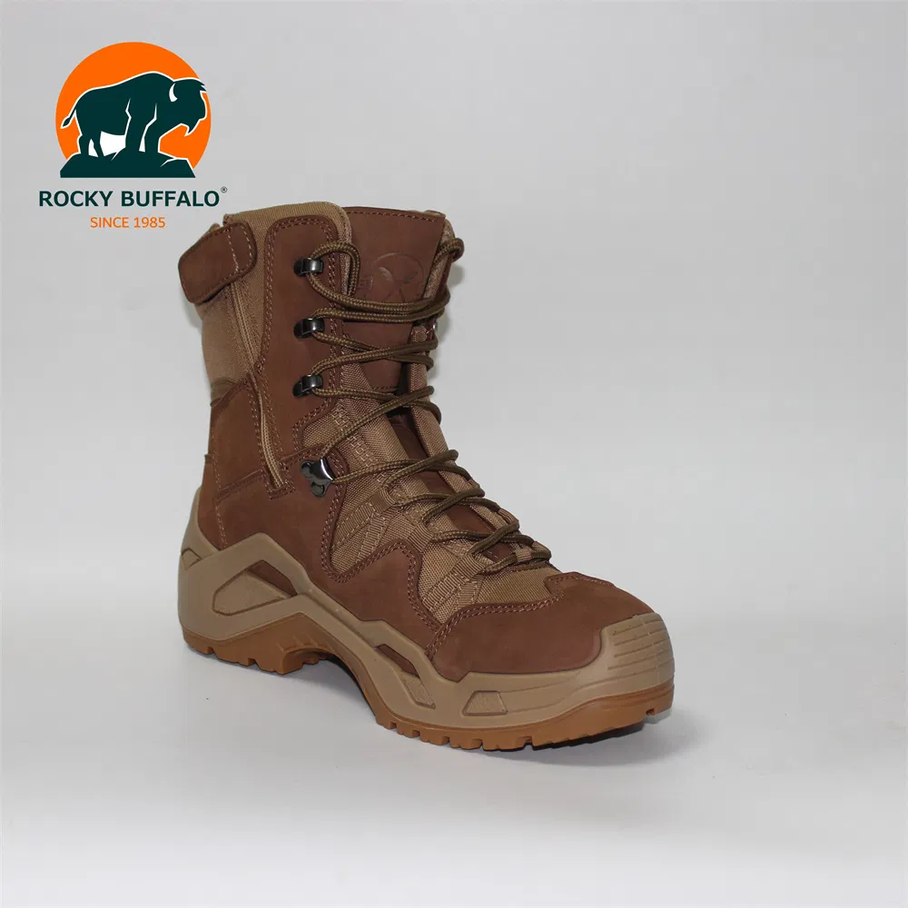 Rocky Buffalo Waterproof Outdoor Sport Breathable Sandy Desert Hiking Shoes with Side Zip Combat Boots