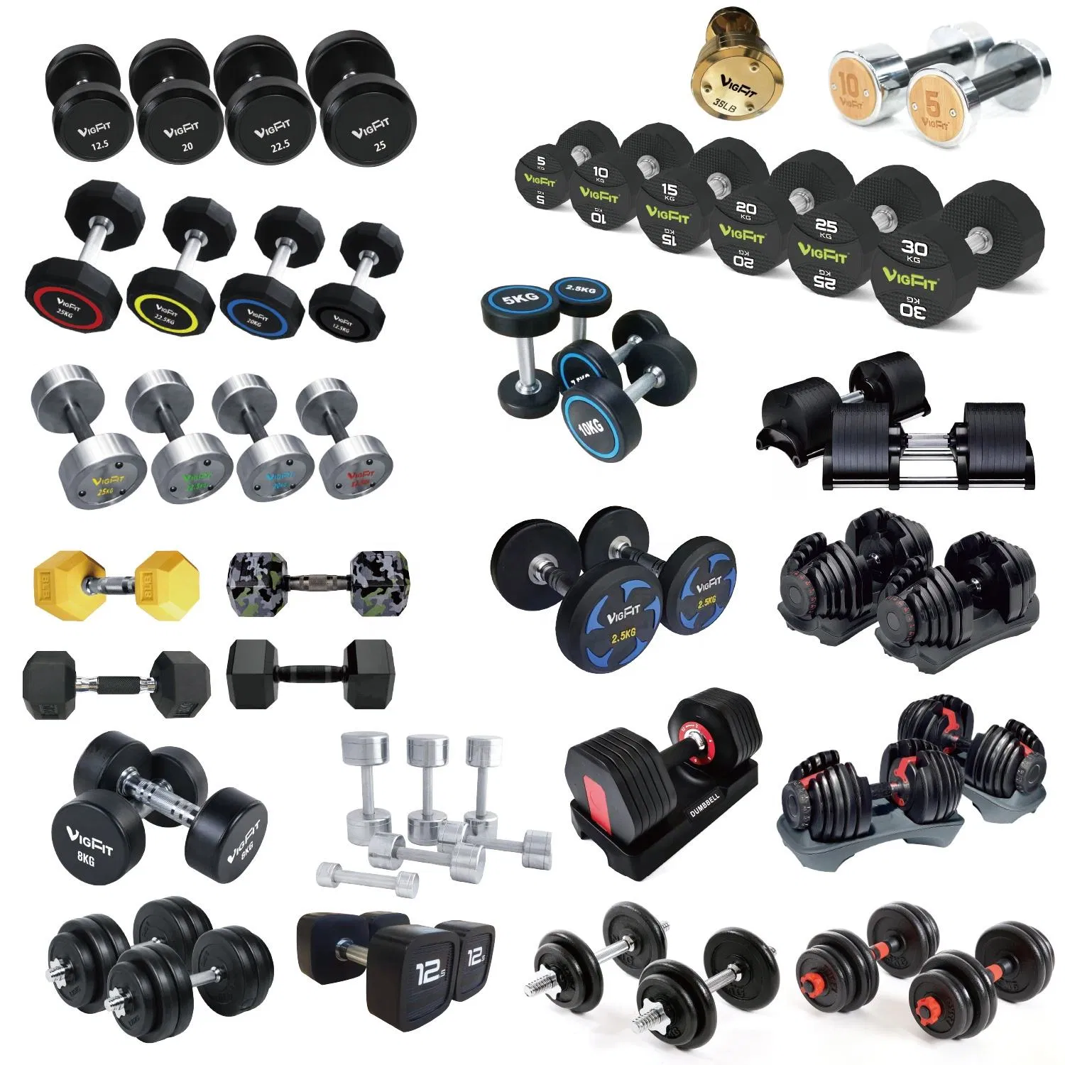 Vigfit High Quality Weightlifting Equipment for Home Training Center Gym Free Weights