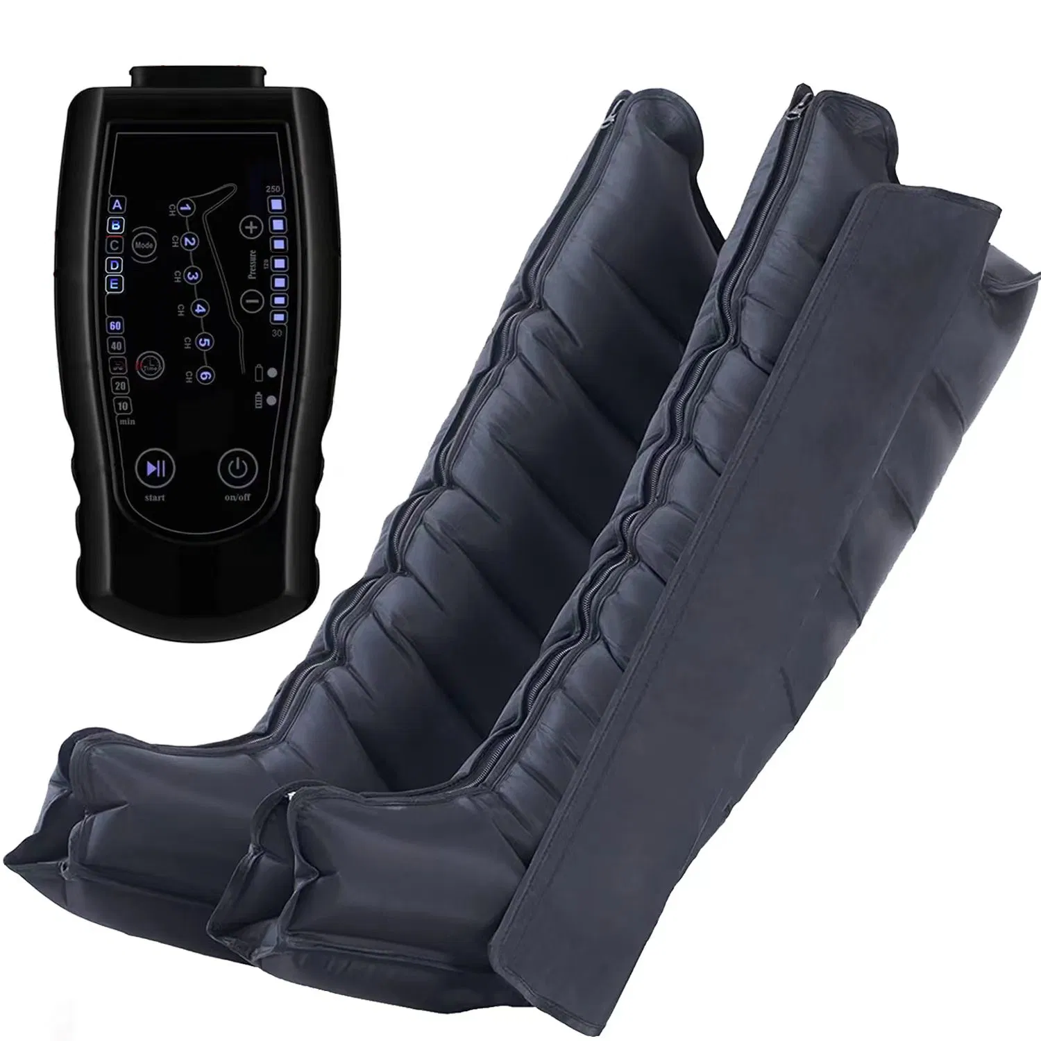 Factory OEM ODM Pump Controller Pneumatic Air Leg Compression Therapy Boots 8 Chamber Recovery Boots