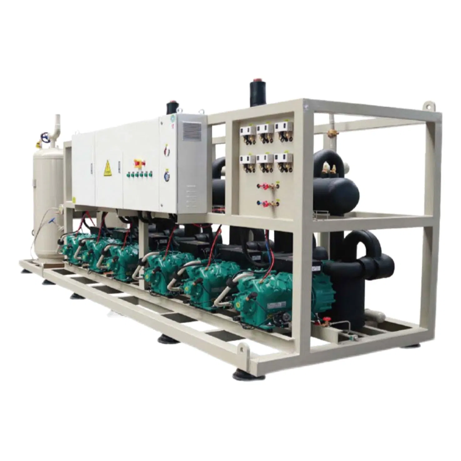 High Cooling Capacity Low Noise Cold Room Condensing Refrigeration System Gea Screw Compressor Unit