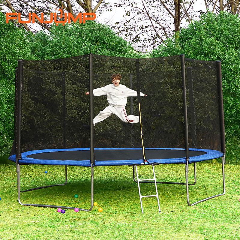 Funjump 14FT Outdoor Indoor Fitness Kid/Child Mini Bungee Jumping Trampoline with Safety Enclosure