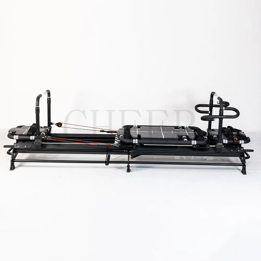 Portable Black Aluminum Reformer for Home Fitness and Body Sculpting
