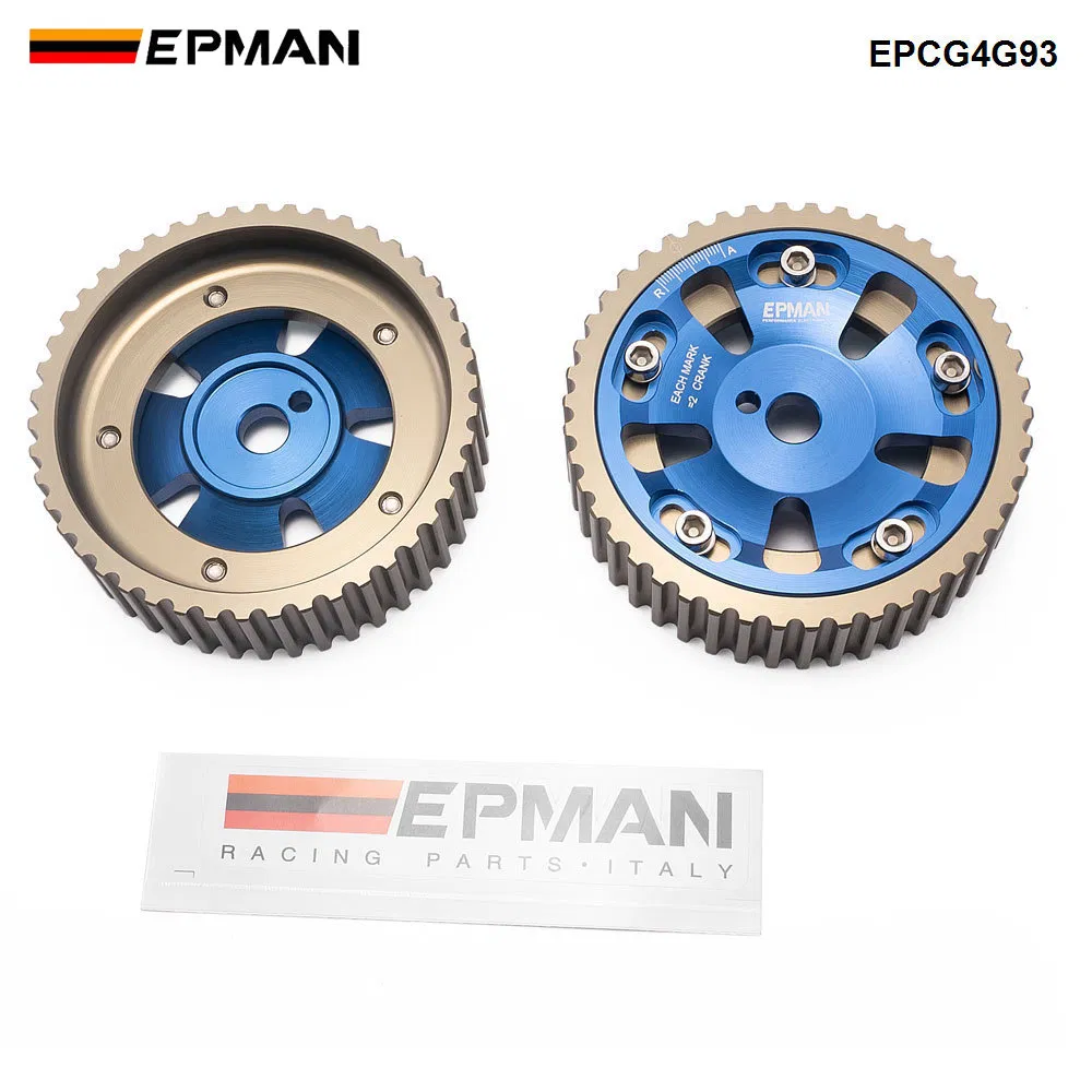 Epman 2PCS Adjustable Cam Gears Timing Gear Pulley Kit for Mitsubishi 4G93 Dohc Engine 93-01 Epcg4g93