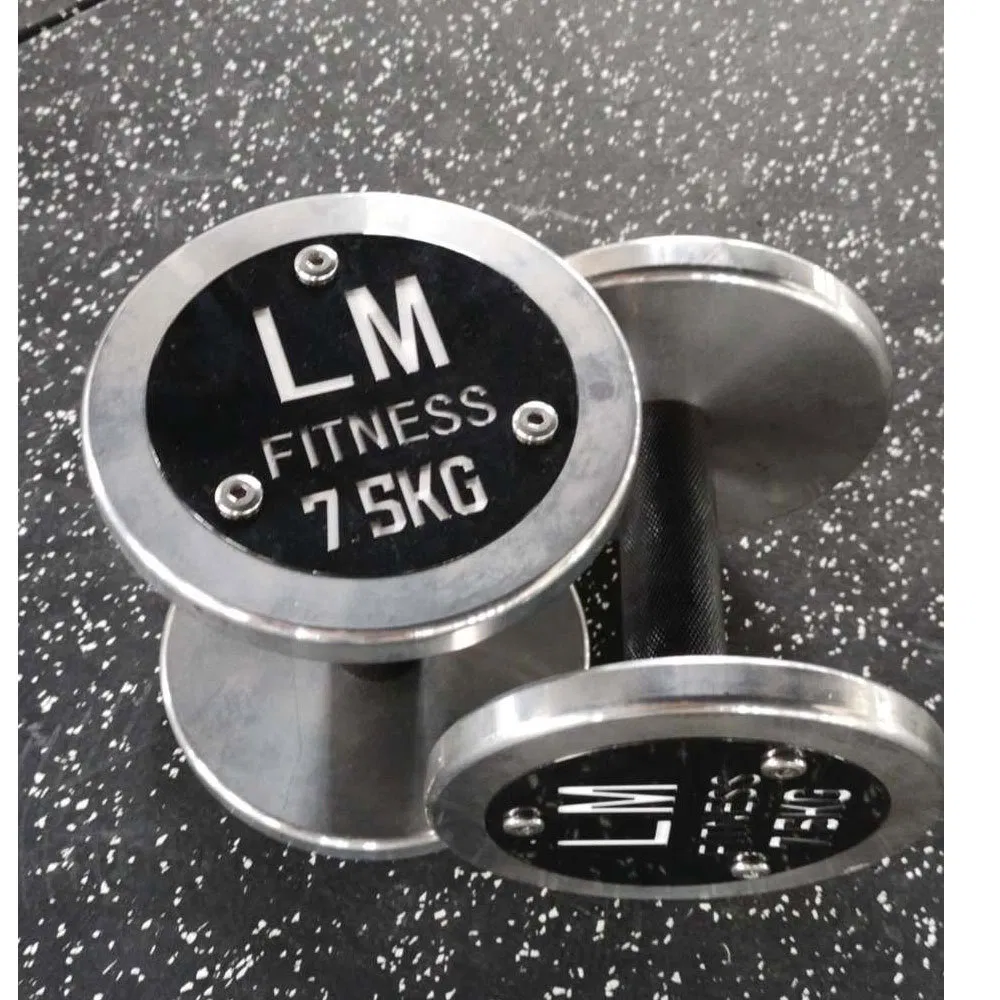 High Quality Stainless Steel Dumbbell Set Chrome Dumbbells Rotate Dumbbell Free Weights